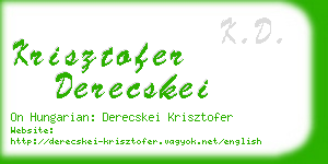 krisztofer derecskei business card